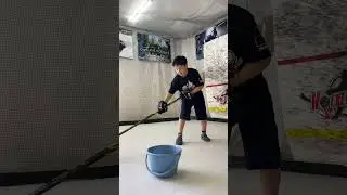 Puck Into Bucket - Hockey Skills & Drills for Kids