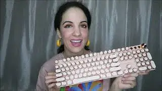 EWEADN Typewriter Style Mechanical Gaming Keyboard
