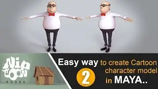 Easy way to create a cartoon character model in maya (part-02)
