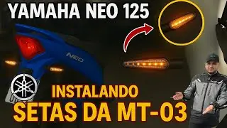 YAMAHA NEO 125 - INSTALANDO AS SETAS DA MT03 (PASSO A PASSO)