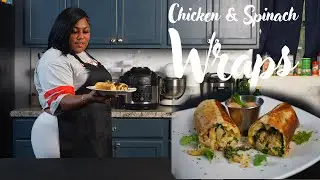 Creamy Chicken & Spinach Wraps (with Honey-Taco Crema) | JSK Scratch Kitchen