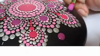 Step By Step Mandala Painting Stone Tutorial For Beginners- Dotting With Acrylics Part 1 