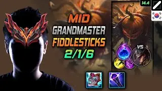 피들스틱 미드 템트리 룬 리안드리 유성 -  Fiddlesticks Mid - 롤 KR 천상계 패치 14.4