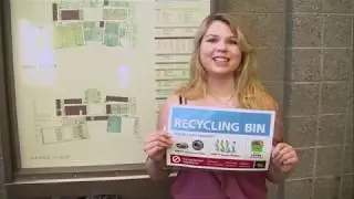 Please don't put trash in the recycle bins!