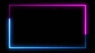 Neon Frame Light Animate Background | Free Stock Video Footage HD 4K