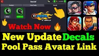 New Decals 8 Ball Pool | All Pool Pass Avatars Link | Claim Now 🔥