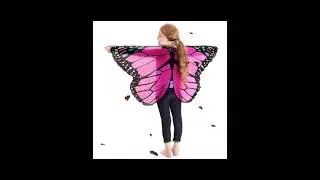 Findsbyjune.com / Butterfly Cloak With Shoulder Straps Gradient Color Kids Decor Costume Accessories