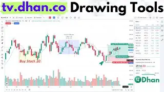 How To Draw Charts On tv.dhan.co ✏️📈  Drawing Tools On tv.dhan.co Explained | Tutorial For Beginners