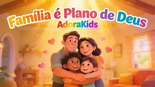 Família é Plano de Deus 👨‍👩‍👧‍👦 Um Abraço Apertado e Muito Amor | Música Cristã Infantil | AdoraKids