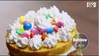 Cake Recipe | Rainbow Base Cake Recipe at home | Rainbow Cake Recipe in Hindi | Easy Cake Recipe