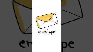 E Letter word Envelope #drawing #colouring