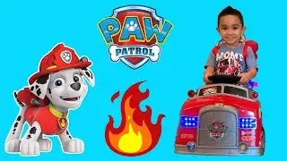 Paw Patrol Fire Truck Surprise Unboxing - Marshall 6V Quad