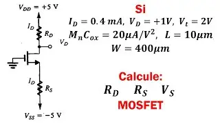 🔥Ejercicios resueltos de Transistores MOSFET en cd - ejercicio resuelto 1