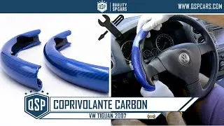 Video COPRIVOLANTE Blu Carbon Montaggio su Vw Tiguan QualitySpCars Accessori Auto Online QSPCARS.COM