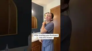 Ok but why does he act like the water is the surface of the sun? #momsoftiktok #coupleshumor