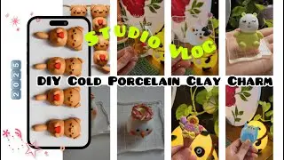 DIY Cold Porcelain Clay Charm | Studio Vlog