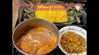 Cooking and eating the African way is live! How  to cook matooke and  smoked fish in groundnut sauce