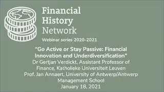 Financial History Netework. Gertjan Verdickt seminar January 2021