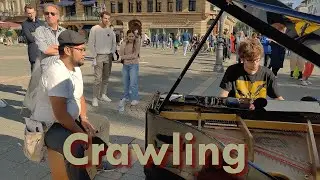 Linkin Park - Crawling (piano & cajon) in public