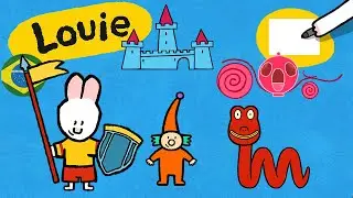Louie, desenhe me 🎨 ✐ Um conto de cavaleiro ✐ | Desenhos animados para crianças