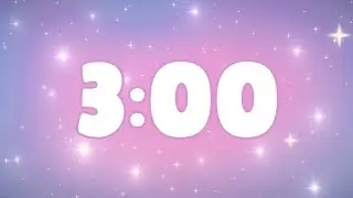 3 Minute Timer | Purple Night Sky Theme ⭐ | No Sound | Beeps at End🛎️