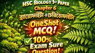 ব্রায়োফাইটা ও টেরিডোফাইটা |One Shot MCQ| HSC Biology 1st Paper Chapter 6|Bryophytes & Pteridophytes