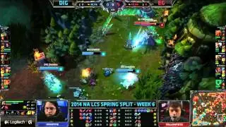 Dignitas vs Evil Geniuses NA LCS Week 6 League of Legends 2014 Dig EG
