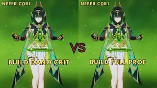 Nefer Build Dano Crit vs Full Prof | Genshin Impact