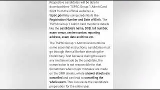 Tspsc Group 1 admit card @histudio714 #2024 #telangana #group1 #admitcard #tspsc