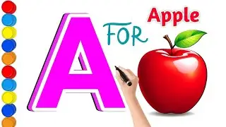 Alphabet Drawing & Coloring for Kids | A to Z | A for Apple | Phonics Song | Alphabet for kids 