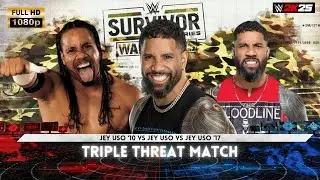 WWE2K25 | Jey Uso '10 vs Jey Uso vs Jey Uso '17 - Triple Threat Match