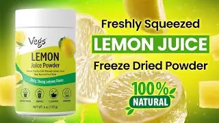 Vegs Lemon Juice Powder | 100% Pure Freeze-Dried Lemon for Drinks, Baking & Cooking