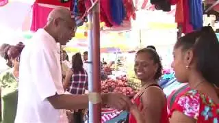 H E David Granger , Prime Minister and Ministers of Government Christmas Walkabout