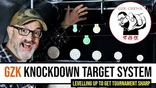 GZK Auto Reset KNOCKDOWN TARGET SYSTEM in NBC tent for all winter outdoor slingshot practice