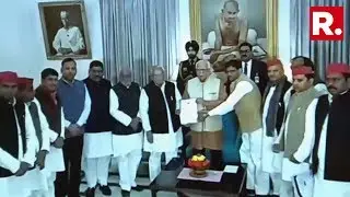 SP-BSP Delegation Meets U.P Governor Ram Naik