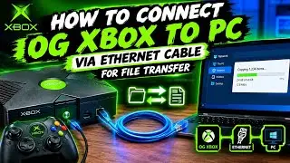Quick guide connect OG Xbox and PC with Ethernet cable for transferring files
