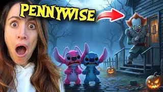 Pennywise the Clown is coming to take Stitch and Angel away! 😱