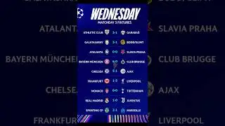 💥Results of all Wednesday's matches in the Champions League #football  #soccer #championsleague