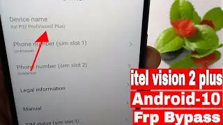 itel vision 2 plus frp bypass itel p681l frp bypass android10|vision 2 plus google account remove
