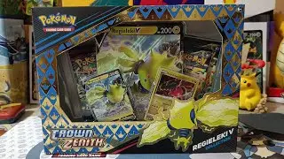 Pok&eacute;mon Opening Crown Zenith Regieleki V Collection Box - GALAR GALLERY CARD PULLED!