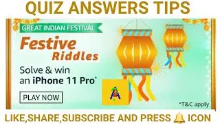 Amazon Festive Riddle Quiz Answers | Great Indian Festival Quiz