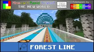 Minecart Rapid Transit New World: 10 Years Later - Forest Line Timelapse