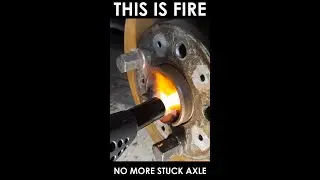 CAN'T BE STUCK IF IT'S LIQUID! | Stuck Axle Nut Volvo 850 #Shorts