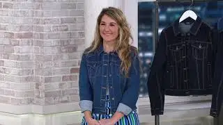Du Jour Denim Jacket with Back Ruffles on QVC