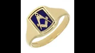 CH1022 Pre Owned 9ct Yellow Gold Masonic Swivel Signet Ring Video