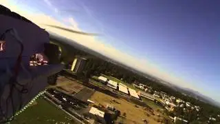 Huge RC plane flies over Spokane, WA with HD wingcam