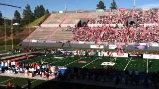 Spokane Shock opening kick return in the Joe Albi Stadium Summer Classic