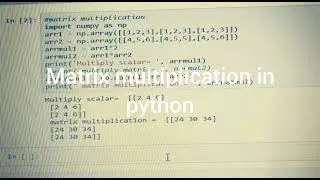 matrix multiplication in python