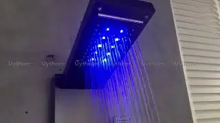 Newly Luxury Black/Brushed Bathroom Shower Faucet LED Shower Panel