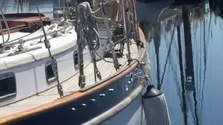 A Cape George 36  S/V Tipi Haere Matt Woodside's boat getting ready for the Golden Globe 2027